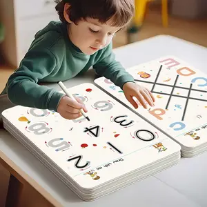 128 Pages – Fine Motor Skills Training, Magical Practice Workbook Set, Number and Letter Writing Practice – Reusable Fine Motor Skills Workbooks, Suitable for Ages 3–6, Christmas and Birthday Gift
