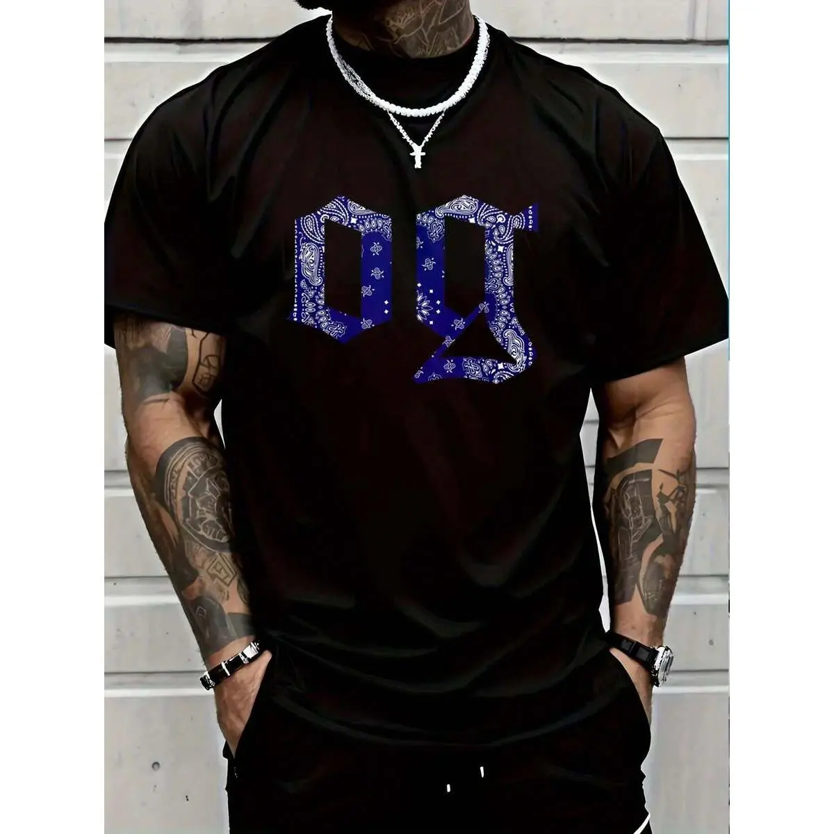 Boys' OG Streetwear Short-Sleeve Casual T-Shirt, Original Gangster Compton Bandana-Print Top