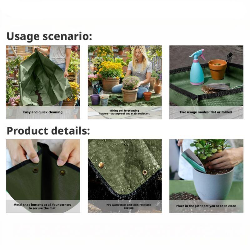 Gardening mat made of Oxford fabric for home use, thickened and waterproof; suitable as a soil replacement pad and for succulents; ideal for changing pots and transplanting.