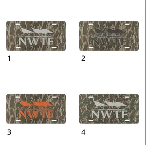 Hunting/Fishing Gifts Aluminum License Plat, 12×6 License Plate, US Standard Car Plate, Front License Plate 4 Pre-Drilled Holes