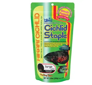 Hikari Cichlid Staple Floating Pellets Fish Food, Large Pellets, 8.8 oz. (250g)