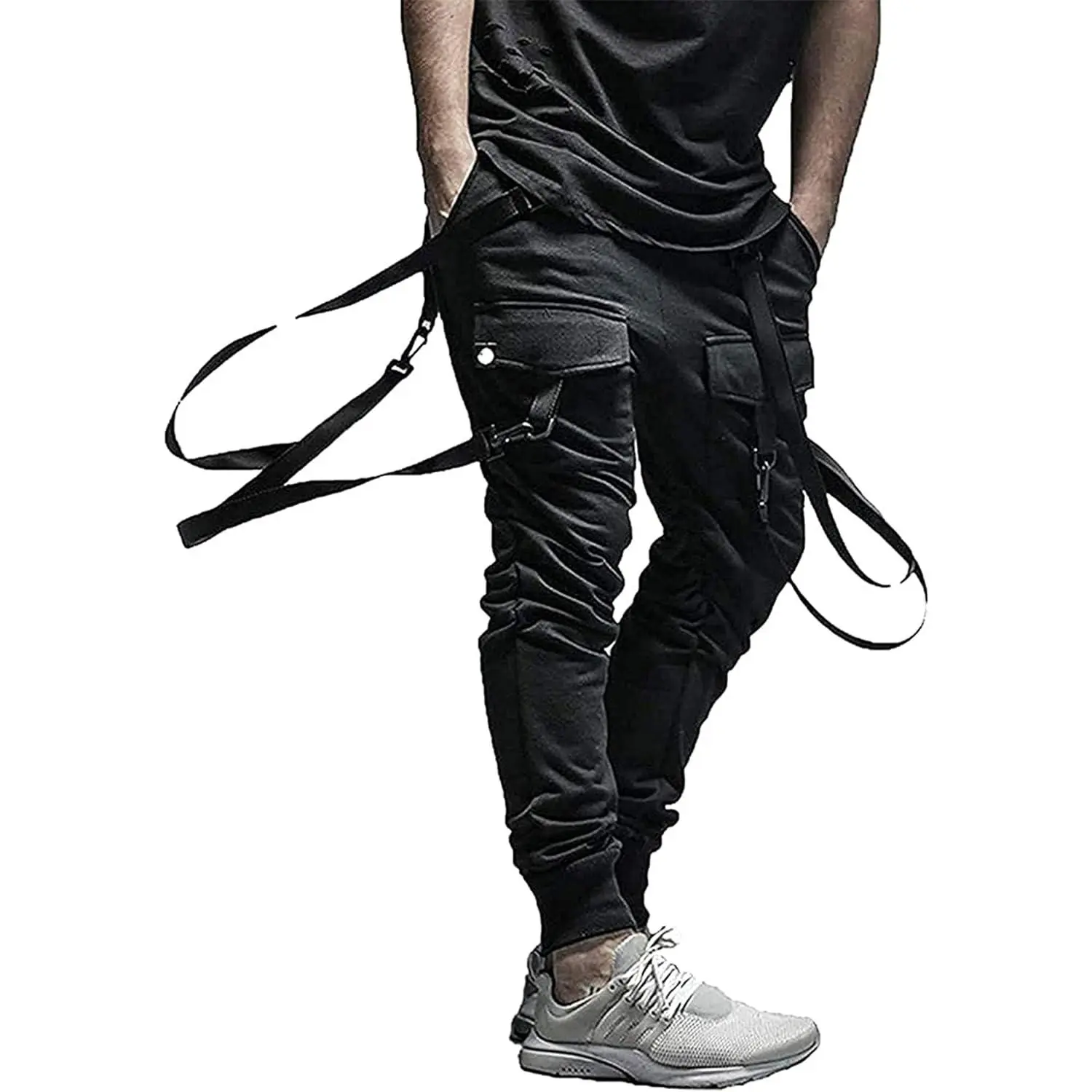 Men's Futuristic Clothing Cargo Joggers Baggy Pants Gothic Techwear Streetwear Hip Hop Pants Cargo Pants for Men