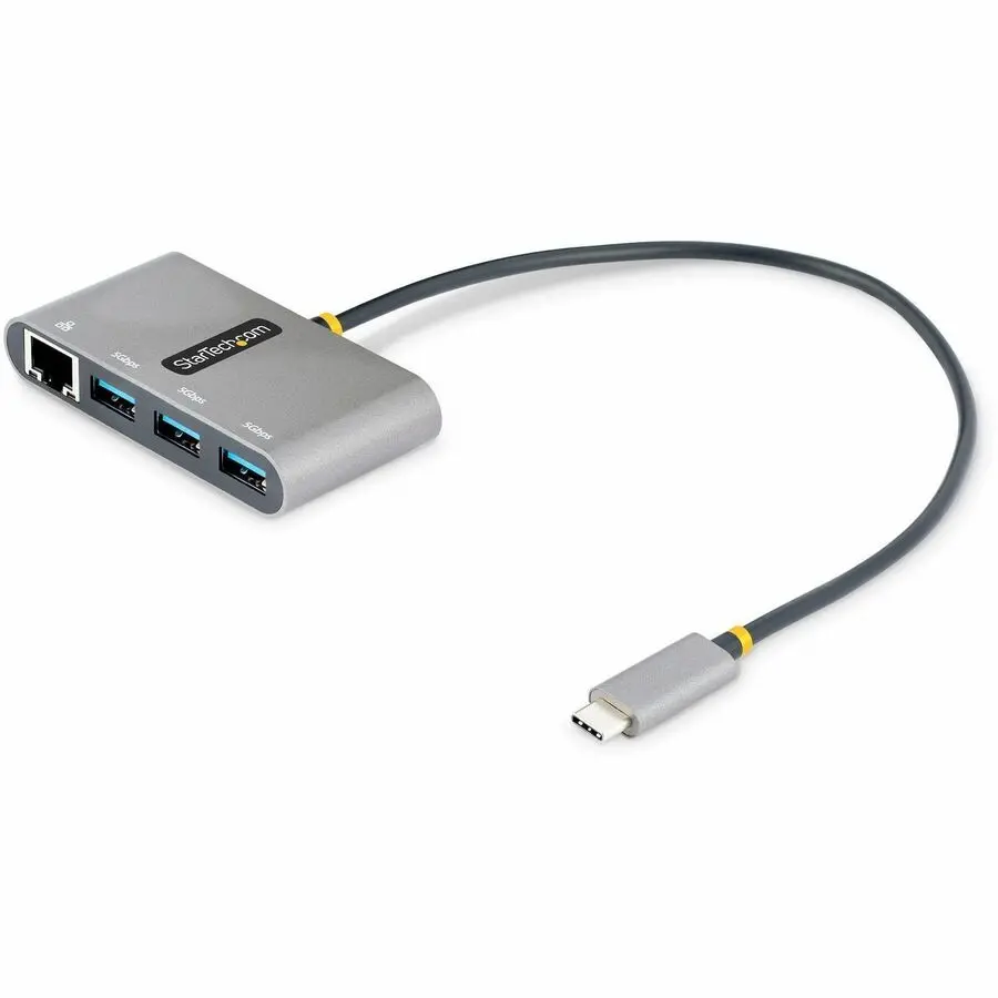 StarTech 3 USB-A Port USB-C Hub with Ethernet 5Gbps Bus Powered HB30C3A1GEA2