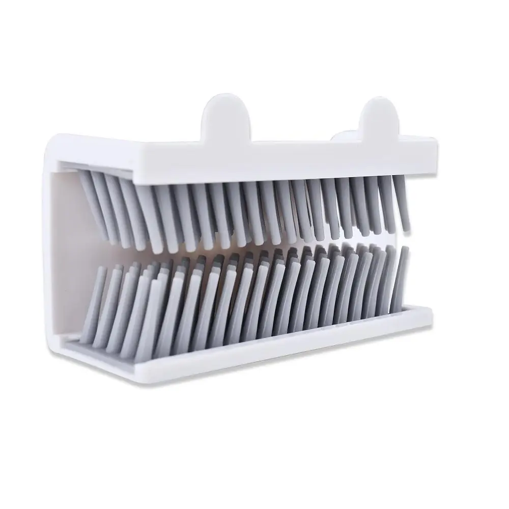SURUIHK White Wall-Mounted Modern Eco-Friendly Silicone Hair Catcher - Non-Slip Shower Drain Protector with Adhesive Tape, Smooth, Reusable, Wear-Resistant, 1-Step Hand Cleaning, Easy Installation, Bathroom Tidy Keeper
