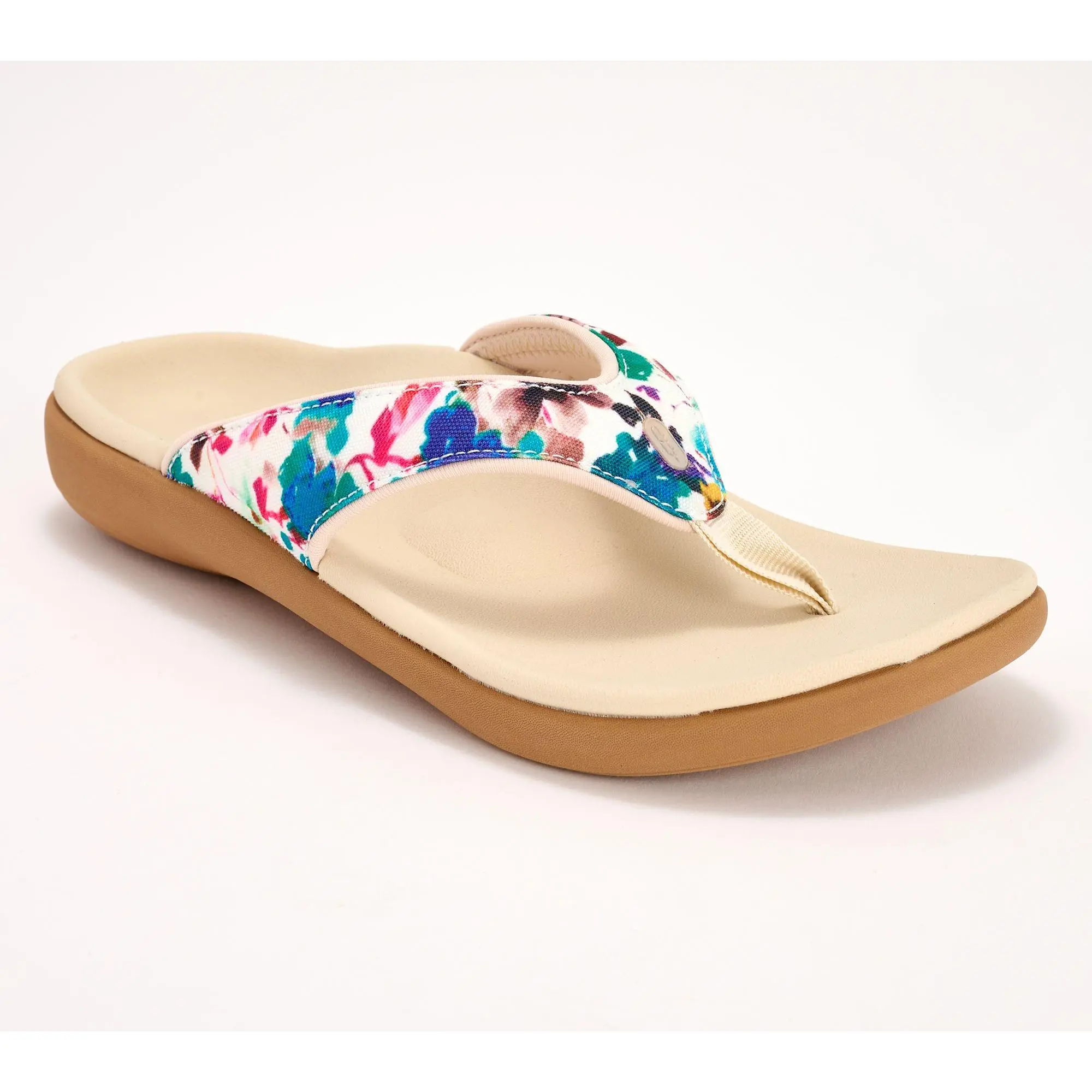 Revitalign Orthotic Floral Print Thong Sandals - Yumi Bouquet