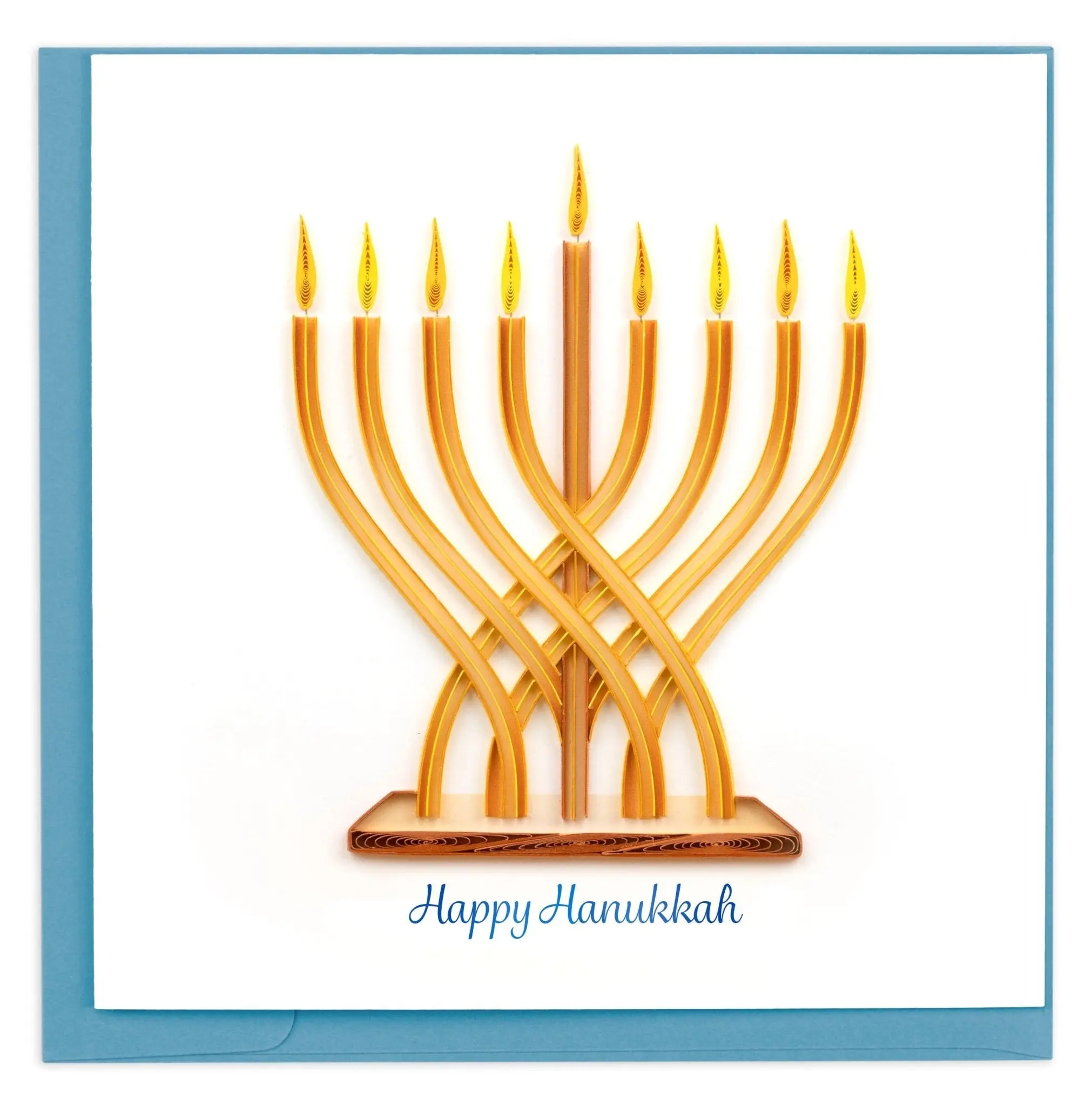 Quilled Modern Menorah Hanukkah Card Quilled Modern Menorah Hanukkah Card