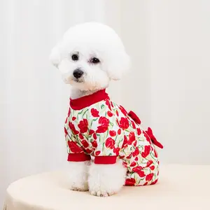 Personalized Dog Clothes for Medium and Small Dogs, Poodle, Home Wear Four-Legged Pet Clothing, Printed Design, Comfortable and Stylish