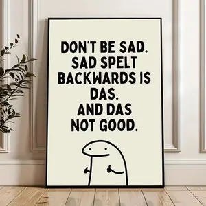 Funny Cartoon Wall Art Poster, Motivational Quote Meme Decor, Cute Dopamine Wall Decor for Bedroom & Dorm