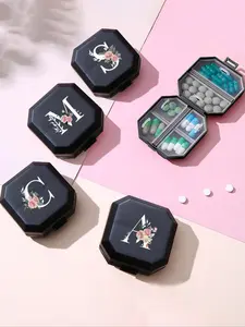 Portable Compartment Pill Box, 6-Compartment Capsule Storage Case, Travel Pill Organizer, Supplement Organizer, Mini Pill Container, Moistureproof Medicine Dispenser