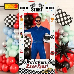 1pcs Racing Fans Photo Background Banner, Wall Hanging Backdrop, Photo Backdrops, F1 Nascar Race Event Photo Prop, Ideal for Memorable Group Pictures, Party Decoration Supplies