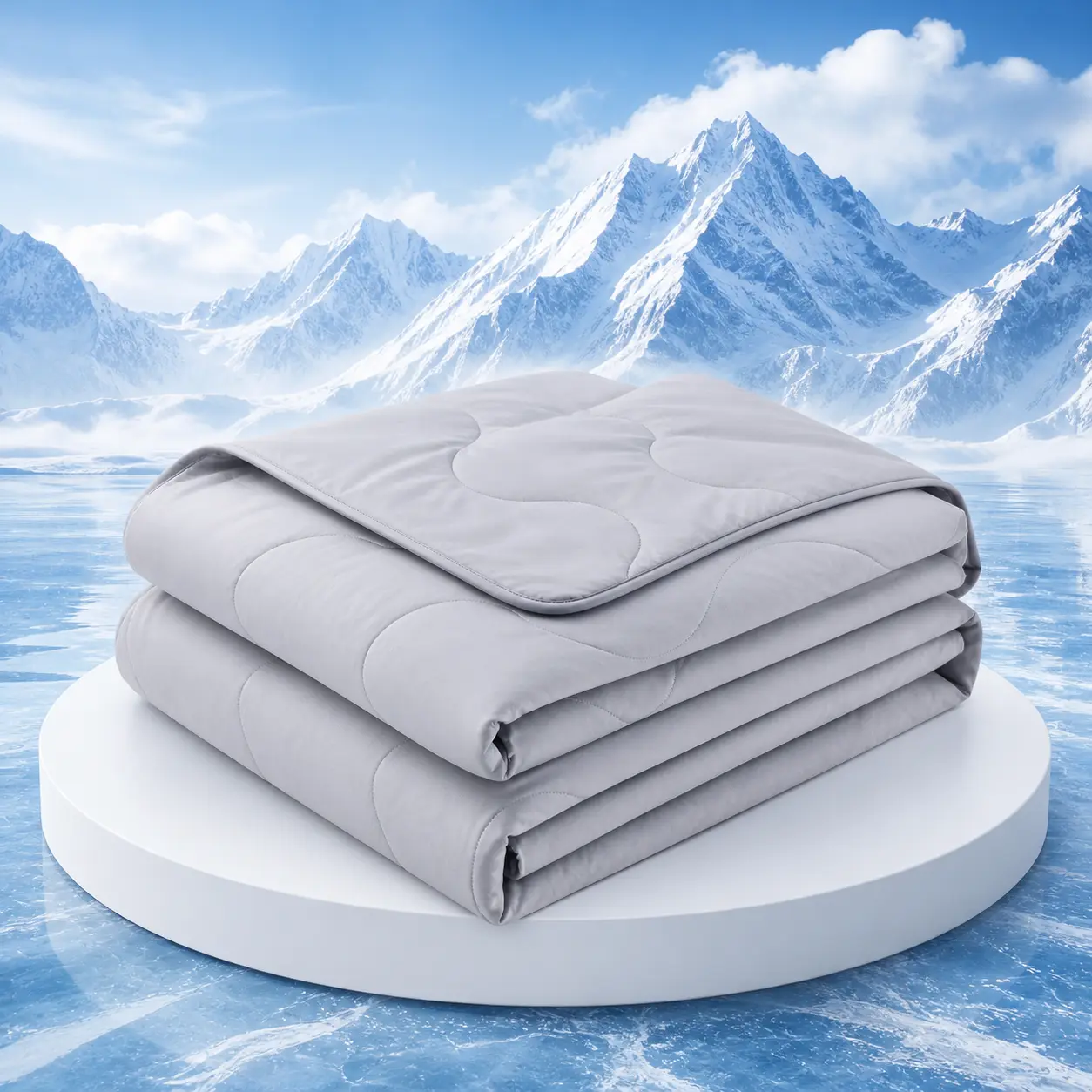 JOLLYVOGUE Cooling Comforter - Cooling Blankets for Hot Sleepers, Double Sided Cold Effect, Lightweight Breathable Summer Bed Blanket for Couch, Thin Silky Cooling Quilts for Hot Sleepers , T/Q/K Size
