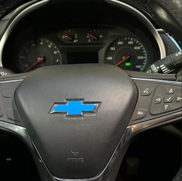 Blackout Steering Wheel Emblem Overlay Decal for 2014-2024+ Chevrolet Silverado 1500 – Matte or Gloss Finish, Easy Peel & Stick (Includes Backup Decal)