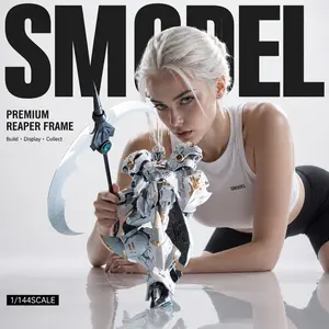 High-End Mecha Model Kit 1/144 Scale, Sci-Fi Death God Frame Assembly Set, Action Figure, Includes Scythe and Shield, High Precision Desktop Display Collectible 14cm/5.5in