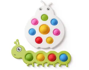 Fidget Popper Sensory Baby Toys for 10+ Months, Christmas Stocking Stuffers Push and Popping Busy Board, Montessori Toys for 1+ Years Old, Airplane Car Travel Toy for Toddlers 1-3 Stress Relief