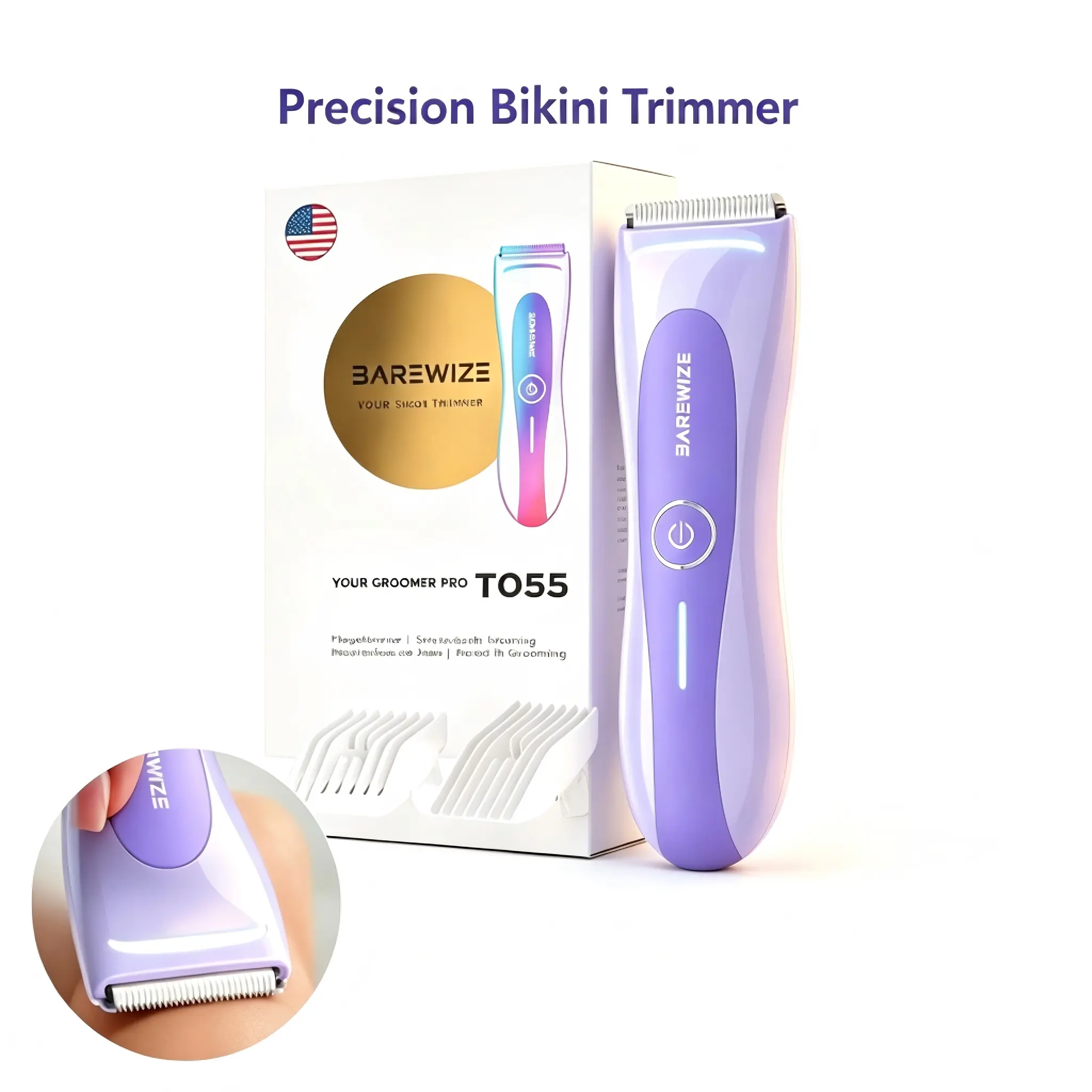 Women's Electric Shaver for Smooth Skin, Painless Bikini Trimmer for Women, Wet & Dry Rechargeable Razor for Legs Underarms Face, Sensitive Skin Hair Removal Tool