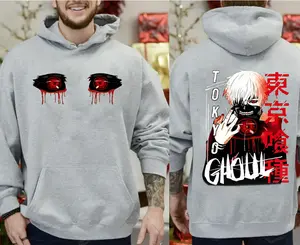Anime Tokyo Ghoul Hoodie, Kaneki Ken Eyes Print, Oversized for Men & Women, Casual Harajuku Streetwear