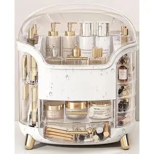 Upgrade Large Makeup Organizer Countertop Vanity Organizer Cosmetic Organizer Makeup Storage Box Bathroom Counter Organizer Perfume Skincare Organizers Gift Women Clear Design Easy Visibility