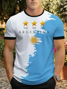 Football sport T-shirt, fashionable, outdoor sports short-sleeved casual men's T-shirt, World Cup theme