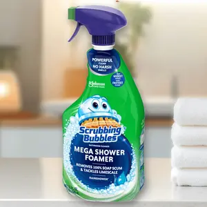 Scrubbing Bubbles Rainshower Shower Foamer 32oz - Rainshower Scent Shower Foamer, 32oz, for Showers, Easy to Use, Foaming Formula