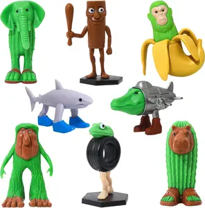 Tralalero Tralala Action Figure Set 8PCS Italian Brainrot Meme Shark Toys Collectible Figurines for Fans Halloween Christmas Gifts Baby Development Quality Toyset