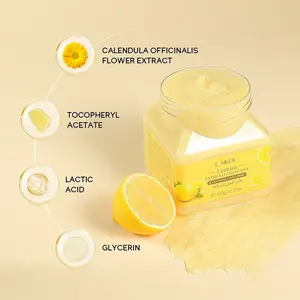 Lemon Body Scrub 350g Deep Exfoliating Scrub for Removing Dead Skin Rough Bumpy Skin Citric Acid Vitamin C Rich Body Exfoliator Deep Pore Cleansing Smoothing Brightening All Skin Types Shower Skincare