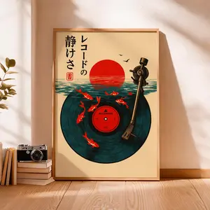 [SALE UP TO 40%] Japanese Retro Wall Poster, Vintage Music Print, Japanese Wall Art, Vinyl Art.