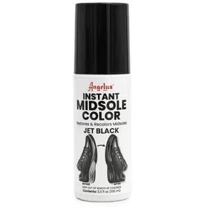 Angelus Instant Midsole Color Jet Black - Restores & Recolors Midsoles for Footwear