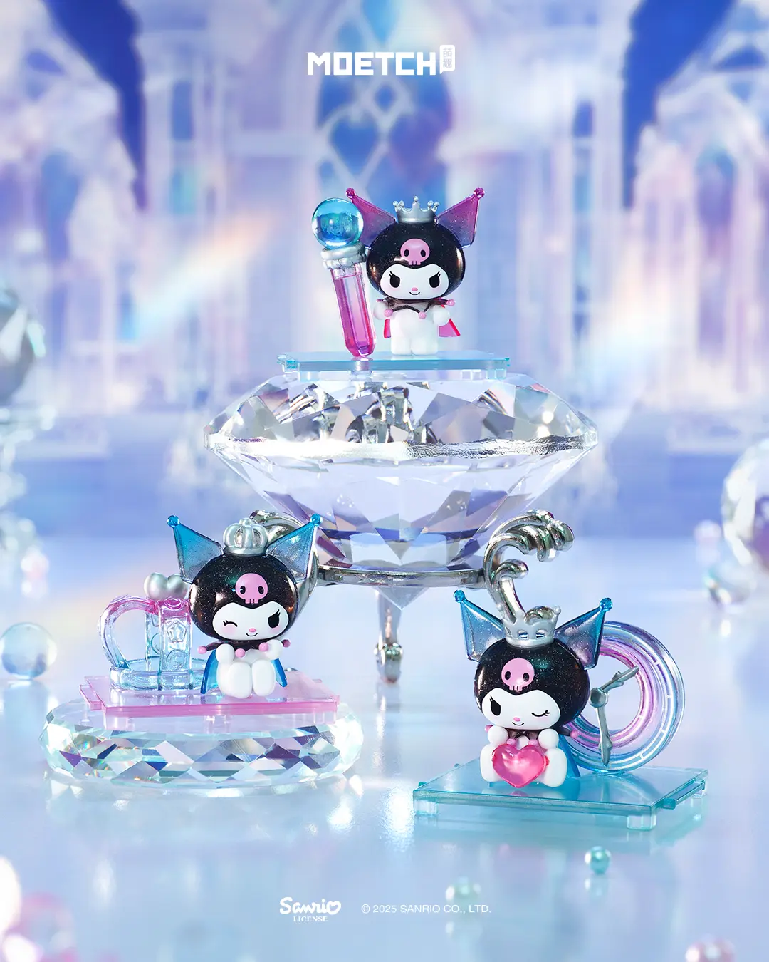 Kuromi X MINILIKE Shimmering Crystal Palace Series Mini Box Micro blindbox