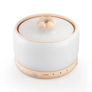 WOPET Smart Automatic Wireless Pet Water Fountain, Flower Waterfall Design, 2026 New Automatic Wireless Ceramic Pet Water Dispenser, Suitable for Small Dogs and Cats, Kitten Water Fountain, Dog and Cat Accessories, Cat Supplies, Pet Lifestyle Products