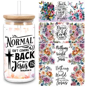 5 sheet of plants, UV grade waterproof self-adhesive paper, suitable for mug water bottle sticker, DTF grade sticker, suitable for 16 oz glass jar packaging, 3d crystal label waterproof and scratch-proof, DIY packaging mug water bottle sticker