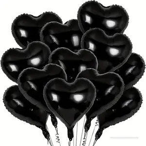 20 Heart-Shaped Balloons, 10 Inch Aluminum Foil Heart Balloons, Birthday Party Wedding Valentine's Day Decorations, Love Balloons