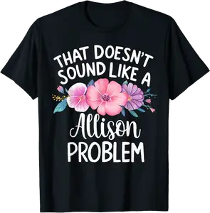 ALLISON Personalized Cute Flower Girls ALLISON Name T-Shirt - Ajitasirba Shop 41B0D8KGZDH5