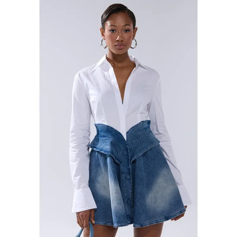 vivian denim mini dress akira - TikTok Shop