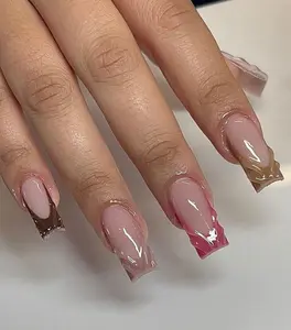 3d french nail/ custom press on nails/ hand made Press on Nails/Faux Acrylic Nails/ Gel Nails/Press on Nails
