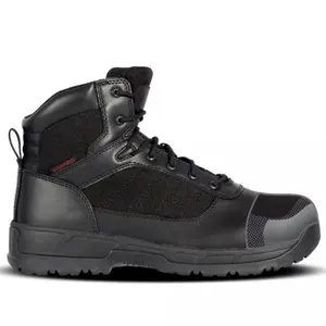 ROTHCO Guardian Composite Toe 6 Inch Tactical Boots Black Comfort Footwear Closed Padded Leather Design Workwear Boot with H2O Lock Weather Protection System