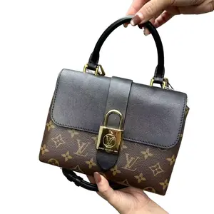 Pre-owned Louis Vuitton LVL Black "Locky BB" Messenger Bag, Single Shoulder Crossbody Design for Presbyopia/Reading Glasses