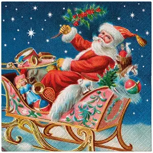 Santa on a Sleigh Lunch Napkins