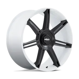 Rotiform Fra Gloss White With Matte Black Spokes