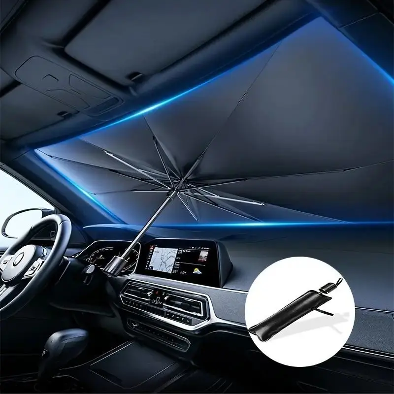 Foldable Car Windshield Umbrella Sunshade, Automotive Glass Sunshade, Sun Shade for Car, Fits Various Vehicle Models, Blocks UV Rays and Solar Heat, Keeps Car Cool, Automotive Accessories