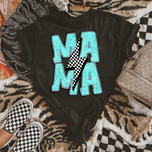 Mama Turquoise Squash Western Transfer, mama, motherhood, western, cowgirl Boots, trendy, heat Transfer