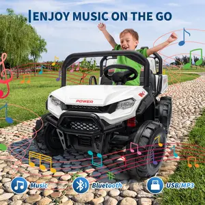 Summervibes Flash sale toy items 24V 4WD 2-Seater Kids Electric Ride-On Dump Truck – Remote Control, Functional Dump Bed, 3 Speed Modes, Built-in Music Player, All-Terrain Off-Road Toy for Boys & Girls (Multiple Colors)