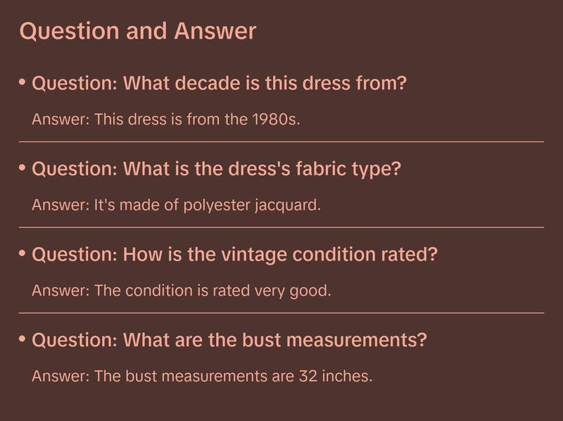 1980S MARY MCFADDEN Multicolor Pastel Polyester Jacquard Dress