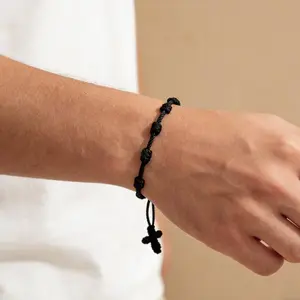 10 Knots Lucky Rope String Charm Bracelet For Women Men,Gift Handmade Protection Good Amulet Adjustable Cross Christian Pulsera Decenario Jewelry, Vacation Friendship Gift