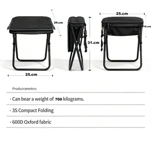 Outdoor Folding Stool, Multifunctional Portable Travel Camping Fishing Stool, Lightweight Travel Seat, Fishing Accessories, Collapsible Folding Chair