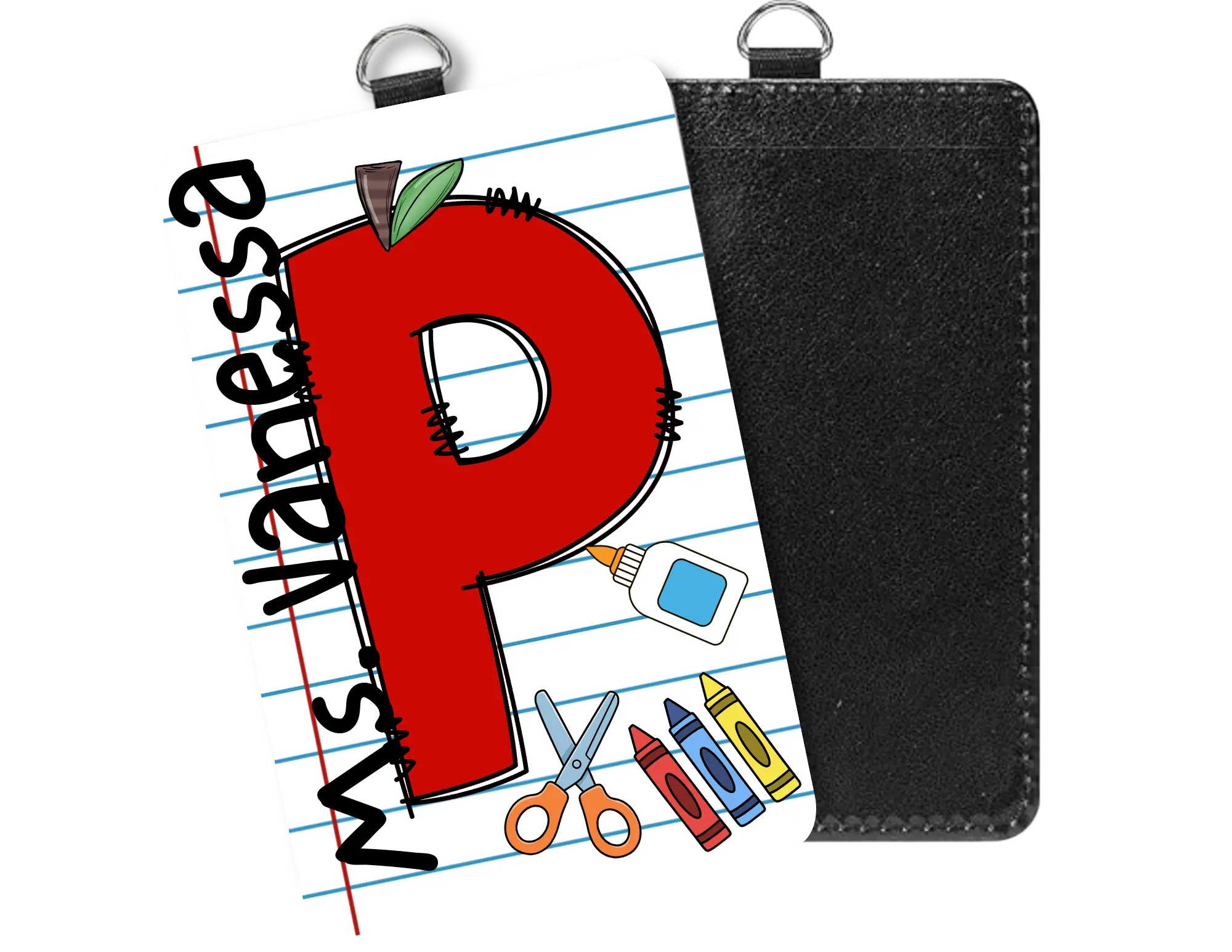 Personalized paper badge holder
