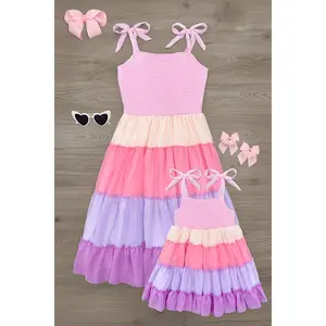 Mom & Me - Tiered Purple Dress