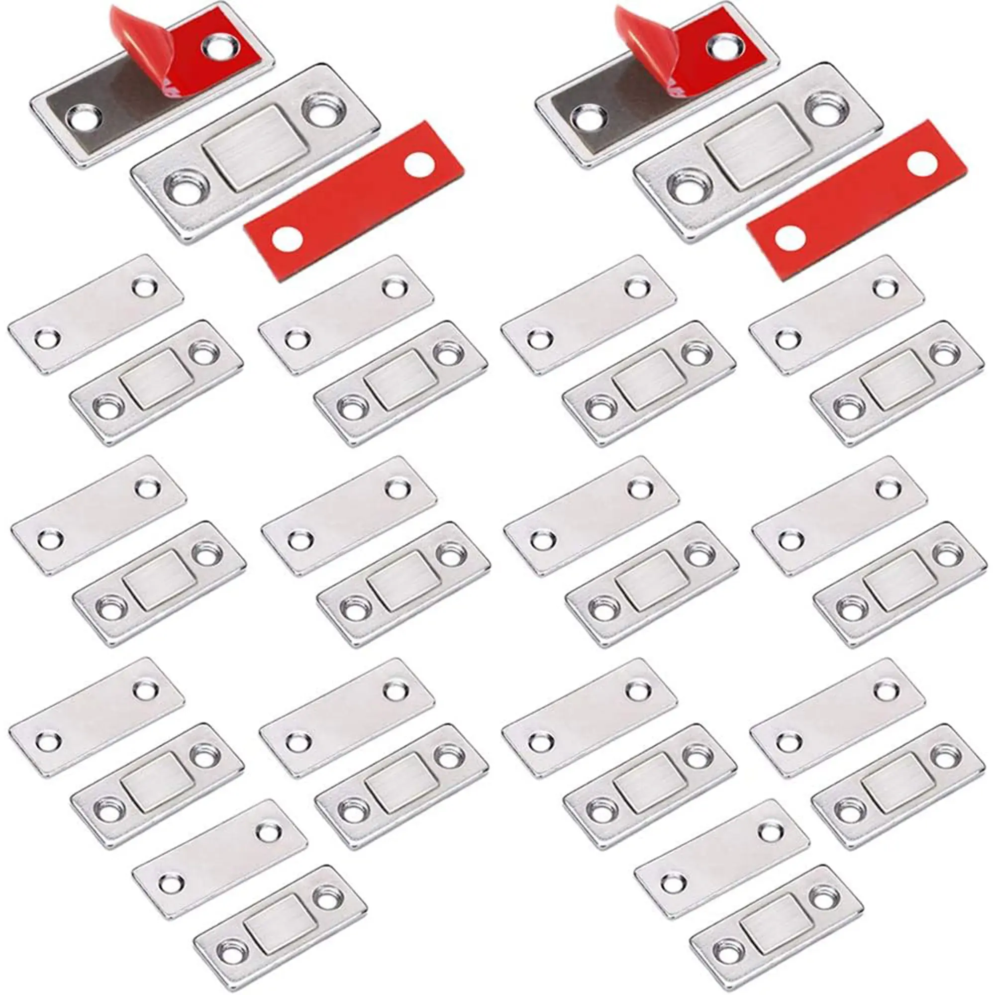 Ultra-Thin Cabinet Door Magnetic Latch, Drawer Magnetic Closure, Kitchen Cupboard Door Magnet, Magnetic Door Catch with Screws, Door Hardware