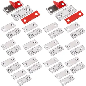 Ultra-Thin Cabinet Door Magnetic Latch, Drawer Magnetic Closure, Kitchen Cupboard Door Magnet, Magnetic Door Catch with Screws, Door Hardware