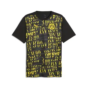 PUMA Mens Bvb Pre-Match Crew Neck Short Sleeve Jersey Casual - Black