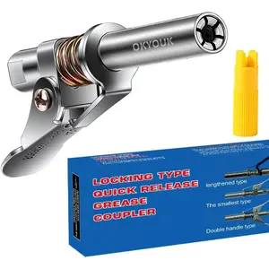 OKYOUK World's Smallest Grease Coupler 0.53" |   Quick-Release High-Pressure Tips |   Universal Fit 1/8" NPT Manual & Electric Guns |   Built-in Cleaning Tool |   Heavy-Duty for Zerk Fittings : Automotive